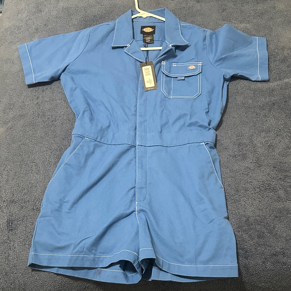 Dickies Blue Short Sleeve Utility Romper